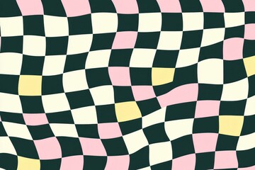 Fototapeta premium Funky checkers pattern background checkered geometric.
