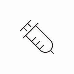 medical syringe injection icon vector sign