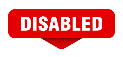 disabled sticker. disabled sign on transparent background