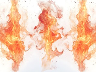 Fototapeta premium Dynamic fire abstract art studio digital artwork vibrant colors top view energy