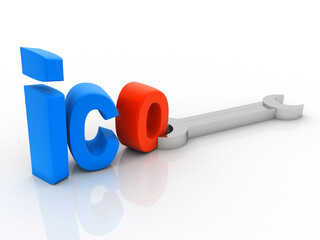 3d rendering Initial coin offering with spanner