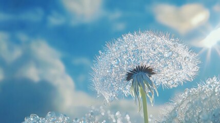 Dew-Kissed Dandelion: A Serene Nature Photograph