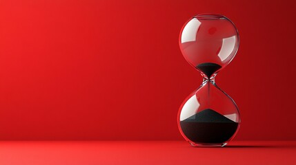 Sandwich Hourglass on a Solid Background