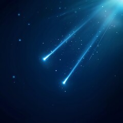 Bright Blue Light Rays on Dark Background