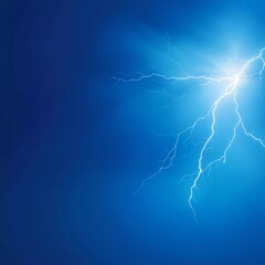 Bright Blue Lightning Flash Abstract Background