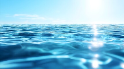 Obraz premium Bright Blue Ocean Water Under Sunny Sky