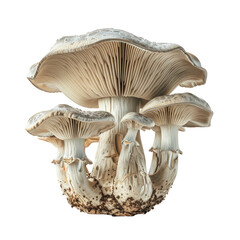 Mushroom isolated on transparent white background, clipping path