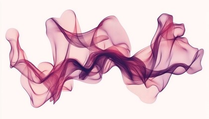 Obraz premium Abstract Digital Art, Curving Purple Form, Smooth Gradient, Elegant Design on White Background