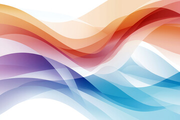 Fototapeta premium Abstract background with colorful waves on white