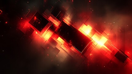 Fototapeta premium Abstract Red Geometric Light Design Background