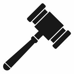 The Gavel black silhouette vector illustration