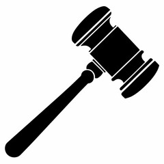 The Gavel black silhouette vector illustration