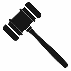 The Gavel black silhouette vector illustration