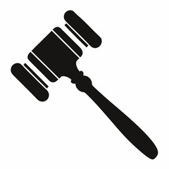 The Gavel black silhouette vector illustration