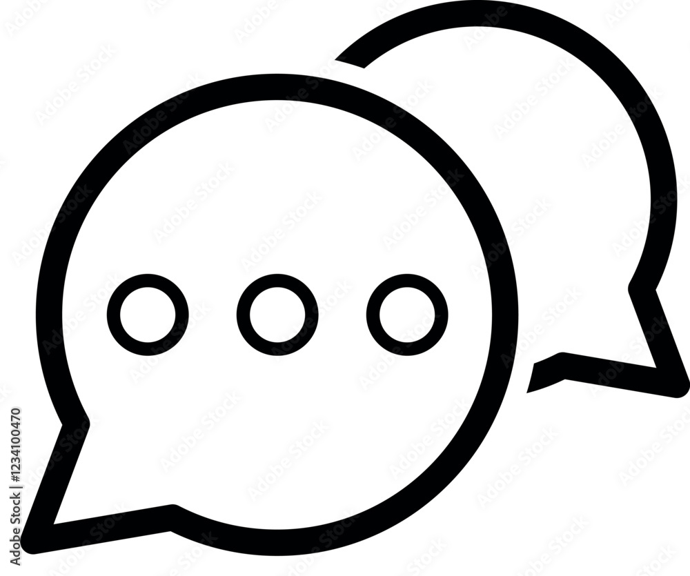 Poster set of chat message bubbles vector icon. communication icons. talk bubble, dialog. web icon set. onl