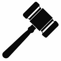 The Gavel black silhouette vector illustration