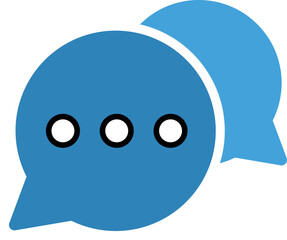 Set of Chat Message Bubbles Vector Icon. Communication icons. Talk bubble, dialog. Web icon set. Online communication. Conversation, SMS, Notification, Group Chat. Chatting icons in different styles