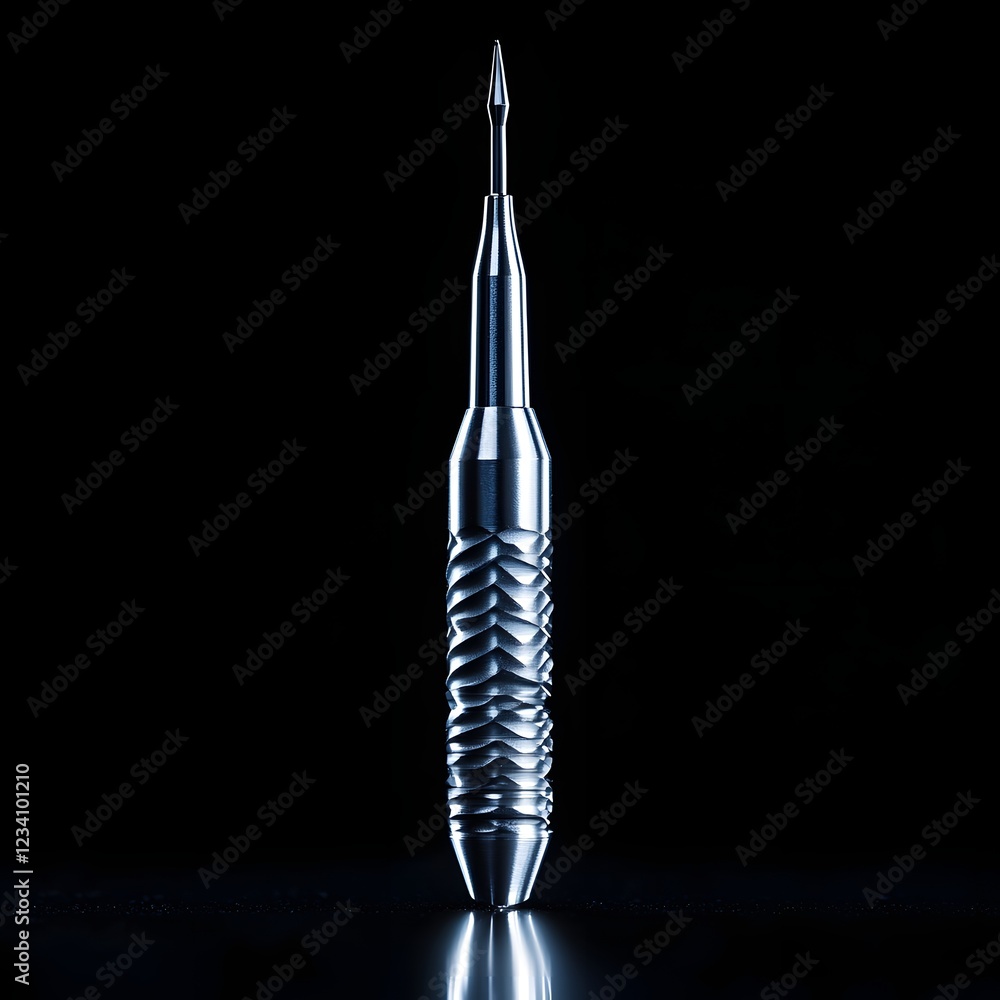 Aufkleber clean dental drill with sharp precision bits isolated on a minimalist background reflecting light sy