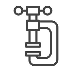 線画工具類関連の単品アイコン　万力