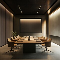 Bright airy home modern conference room refined office setting spacious bright executive business area
