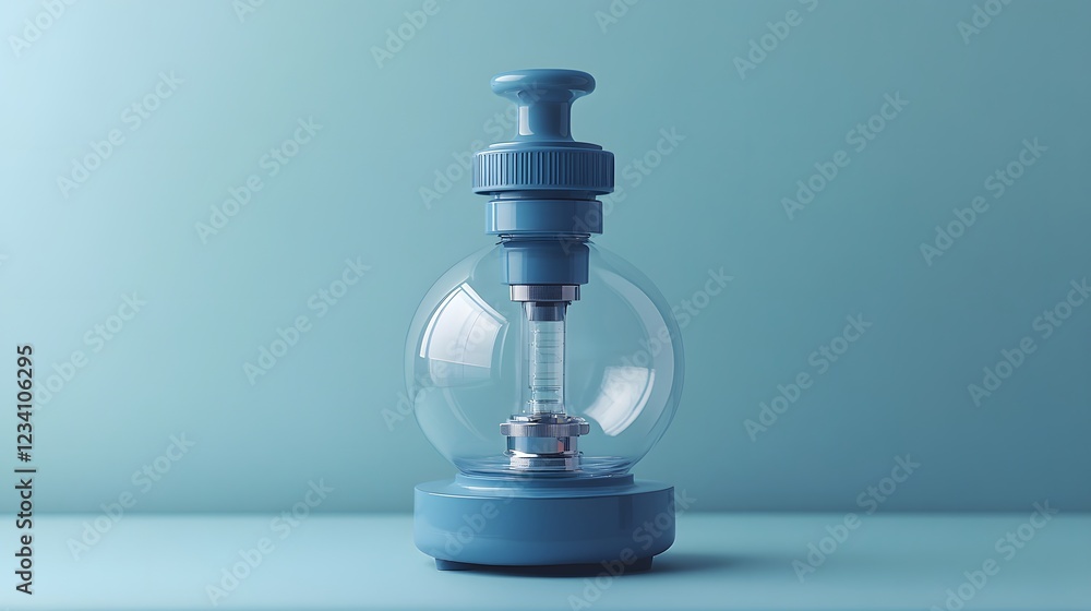 Poster clean portable suction machine isolated on a minimalist background used for removing fluids during m