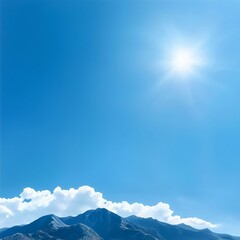 Bright Sunny Day Over Majestic Mountains