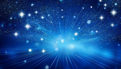 Fototapeta premium キラキラと豪華に光り輝くネイビー色の背景。コピースペースあり。AIで生成