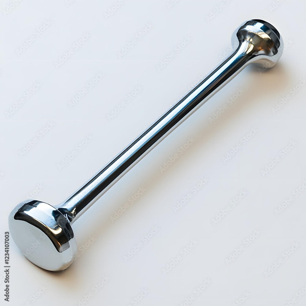 Poster clean reflex hammer used in neurological exams isolated on a minimalist background with its rubber h