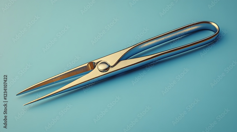 Poster clean sterile forceps tool isolated on a minimalist background ready for precision use in surgical p