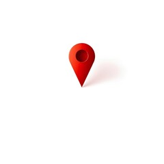 red pin point. map address location pointer symbol
