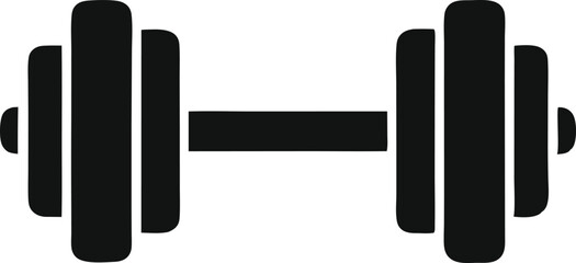 Dumbbell or dumbells weight training equipment flat vector icon for exercise