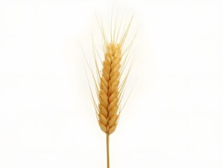 An ear of wheat isolated on white background