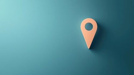 Digital Map Icon Modern digital map pin with a flat design and subtle shadow, clean and minimalist aesthetic