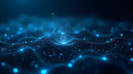 Digital background perfect for tech processes, neural networks, artificial intelligence, data transfer and encryption, digital archives, sound and graphic presentations, science, education, etc