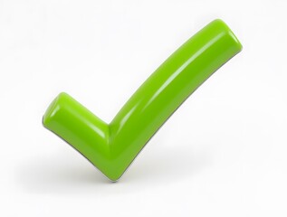 Green check mark and red cross sign on white background