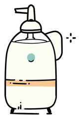 Obraz premium A cartoon illustration of a pump bottle dispenser