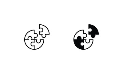 Solution icons set vector stock illustration