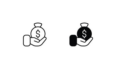 Investment icons set vector stock illustration