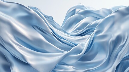 Obraz premium Abstract Flowing Blue Satin An Elegant Background of Dynamic Waves and Curves in Vector Design