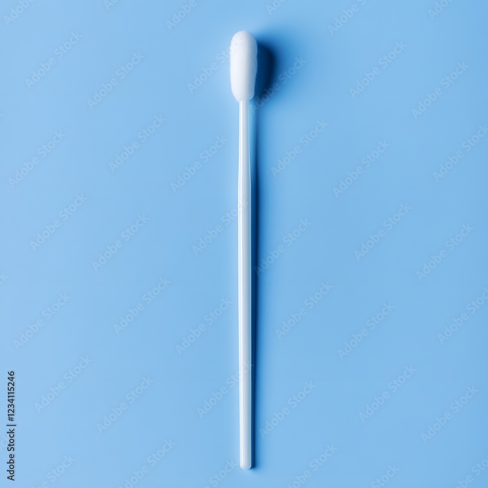 Poster cotton swab with a soft tip isolated on a minimalist background clean and ready for medical use emph