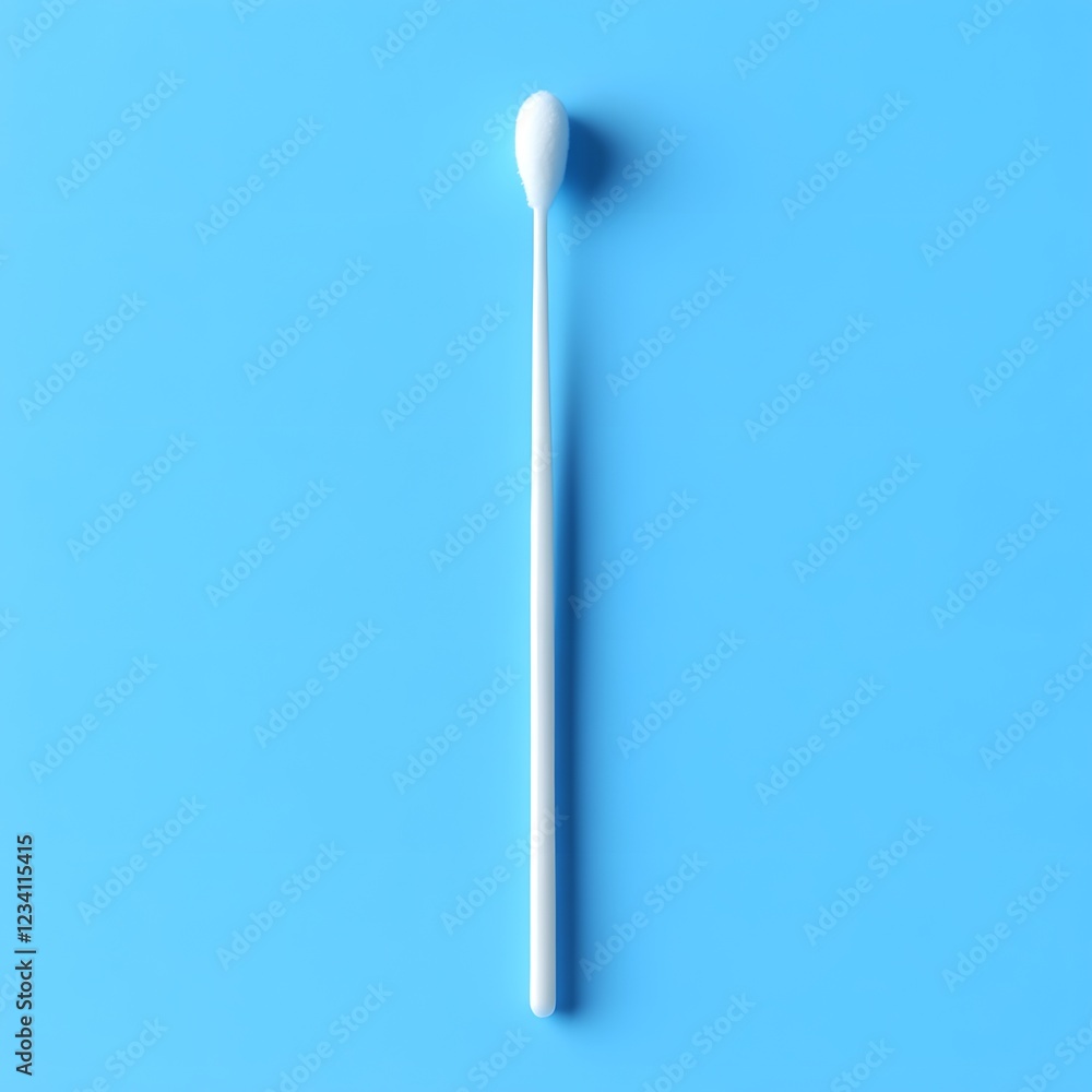 Poster cotton swab with a soft tip isolated on a minimalist background clean and ready for medical use emph