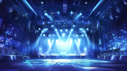 Obraz premium スポットライトが輝くステージの背景