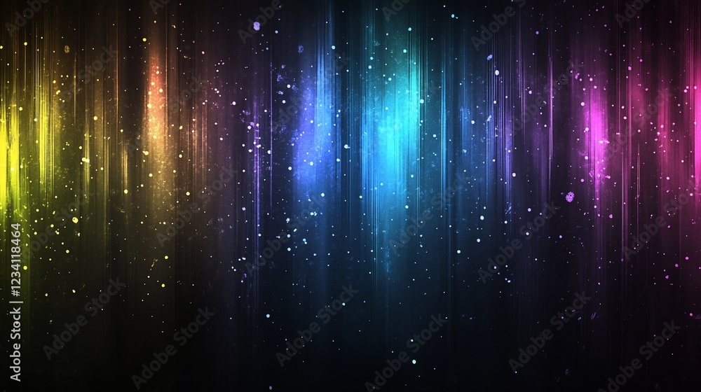 Poster abstract multicolored background with streaks and splatters of paint