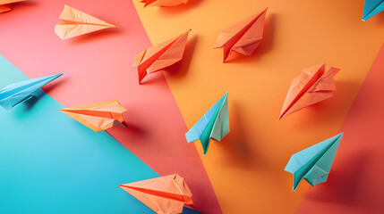 Beautiful Airplane Crafted from Colorful Paper