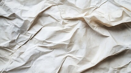 Obraz premium Close up of crumpled paper texture showing natural paper folds and shadows for background use