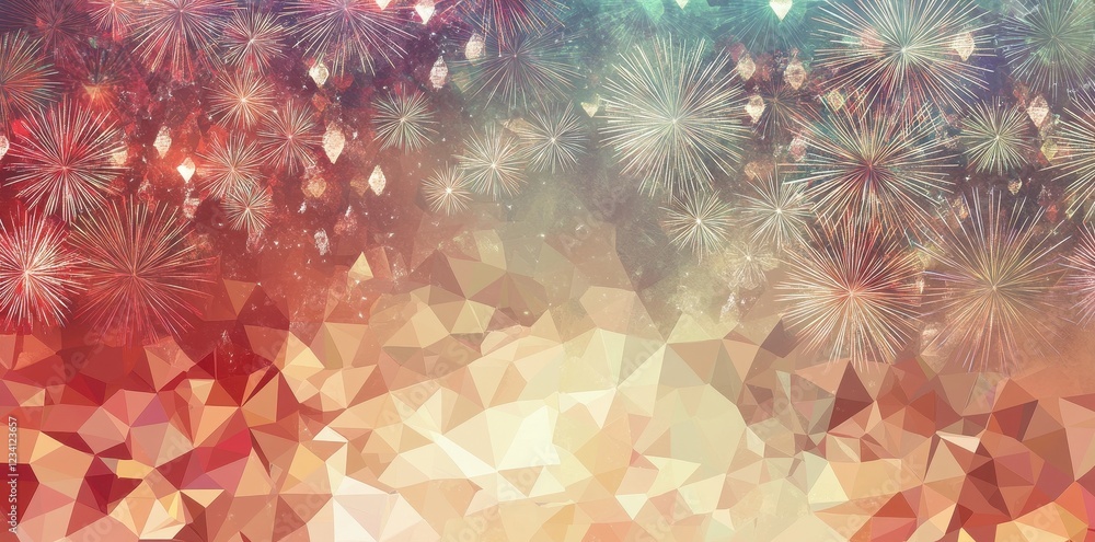 Poster festive fireworks display abstract background image