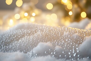 Relaxing Scene of Bubble Wrap with Soft Ambient Lighting and Sounds