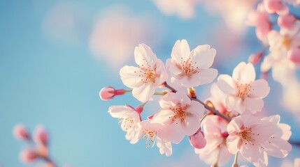 Serene Cherry Blossom Tree in Calm Springtime Atmosphere