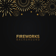 Gold Fireworks Background, celebration Background