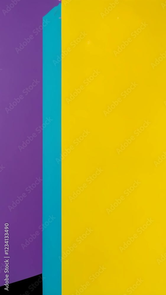 Aufkleber dynamic geometric transition with vibrant colors and bold patterns